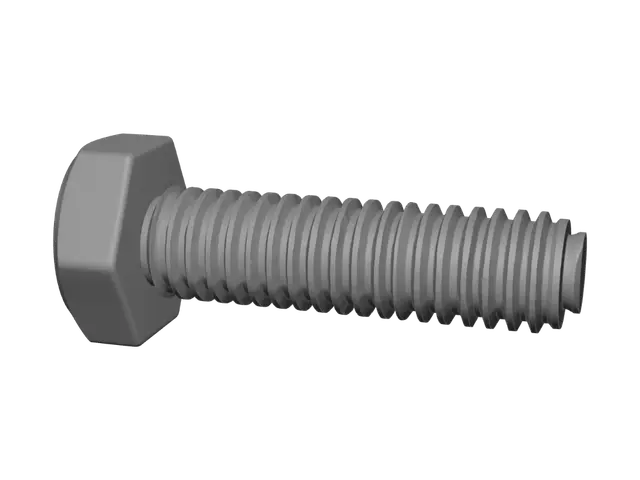 3D model for Hex bolt