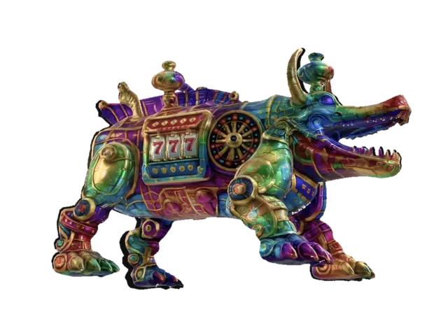 3D-модель Golden Dragon Slot Machine - Sciifantasy, сгенерированная ИИ