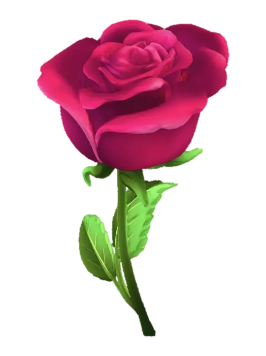 Pink Rose - Petal 3D model, vytvořený pomocí AI