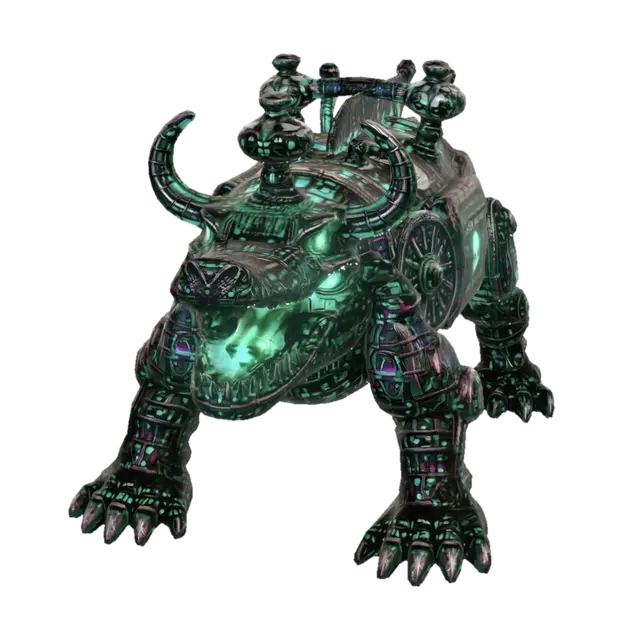 3D-модель Golden Dragon Slot Machine - Sciifantasy, сгенерированная ИИ
