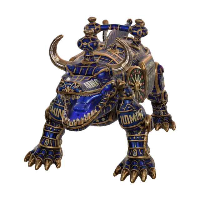3D-модель Golden Dragon Slot Machine - Sciifantasy, сгенерированная ИИ