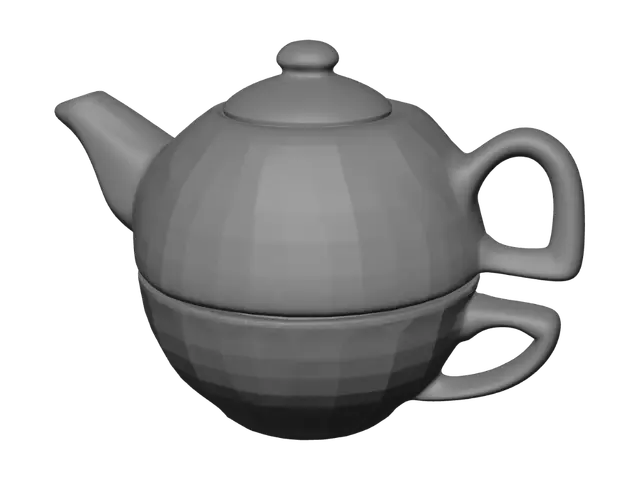 3D model for White Porcelain Teapot