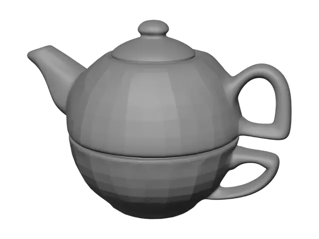 3D model for White Porcelain Teapot