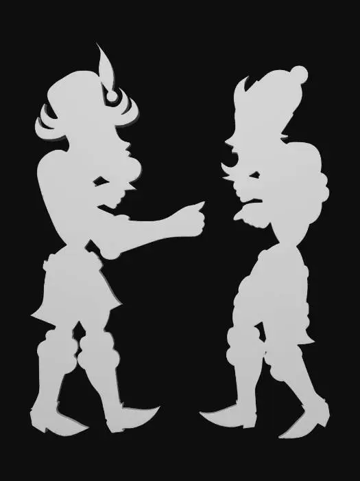 3D model for Two Folk Dancers