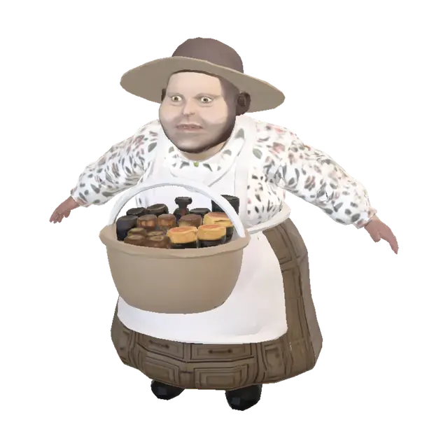 3D model for Patchwork Granny with a Grocery Basket