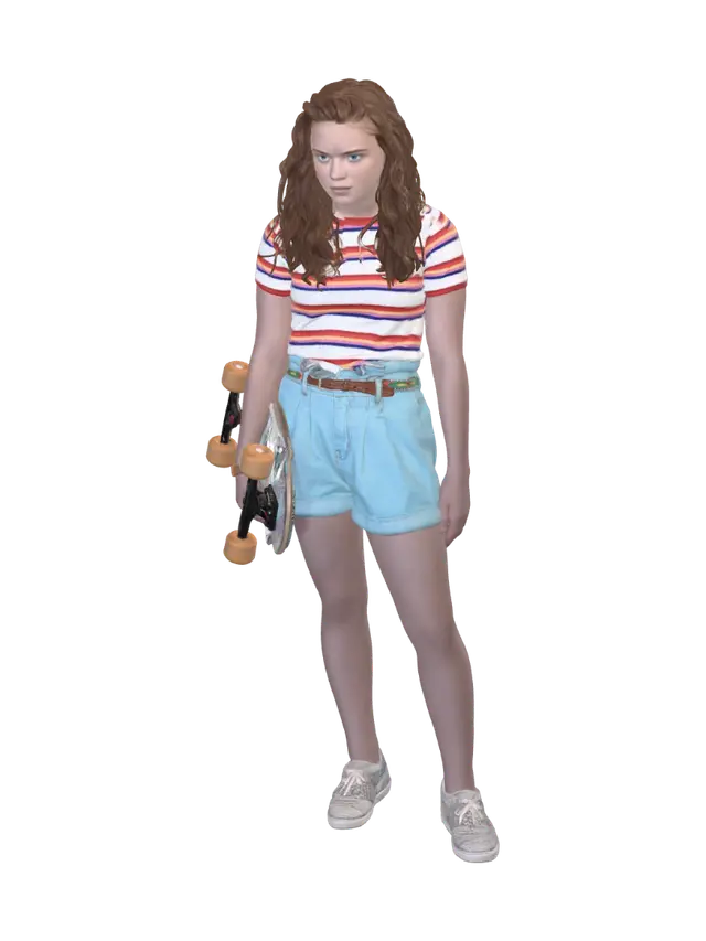 Stranger things MAX - Skateboard 3D model, vytvořený pomocí AI