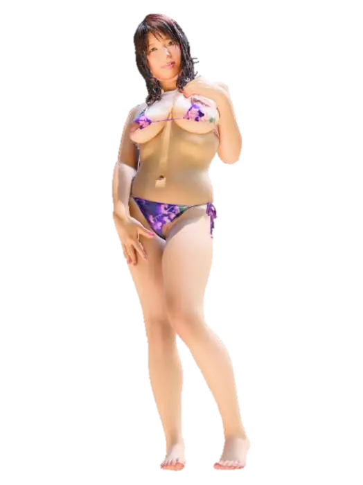 Floral Bikini by the Blue Tiles - Summertime 3D model, vytvořený pomocí AI