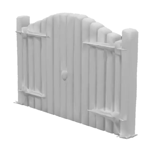 3D model for a lowpoly cartoonish wooden fence gate