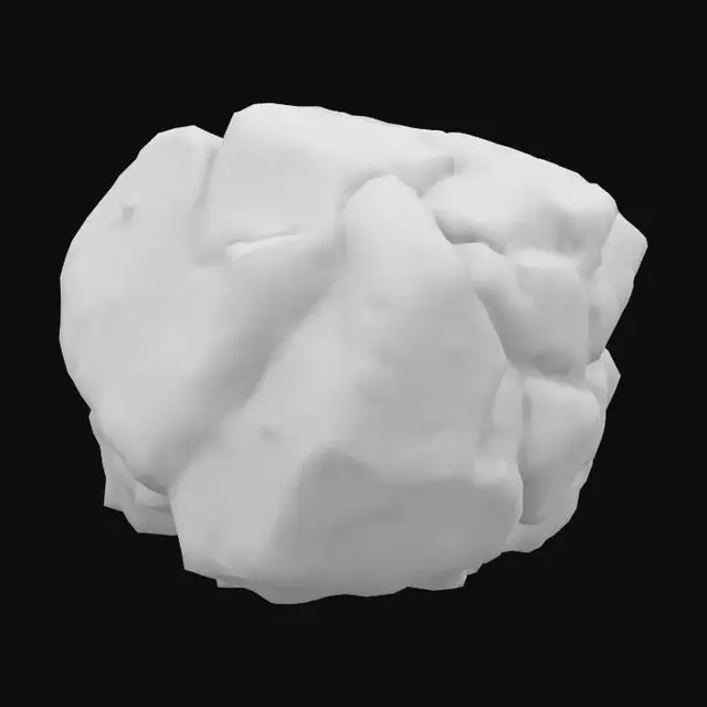 3D model for una roccia grigia