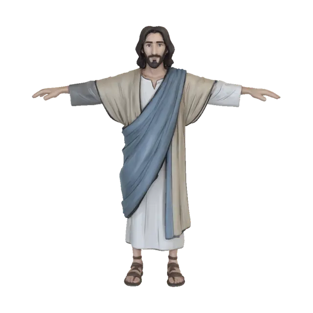 Jesus - Christ 3D model, vytvořený pomocí AI