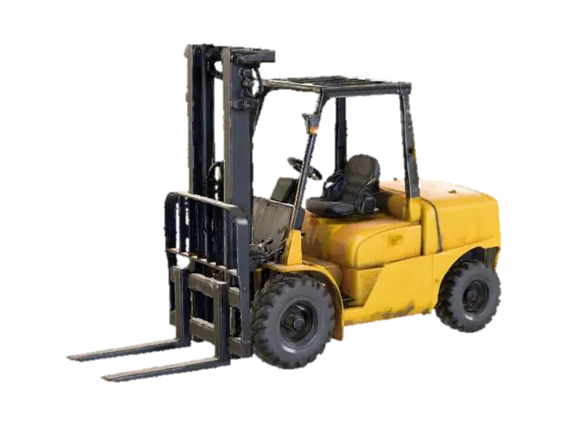 Una carretilla elevadora robusta y realista, con una estructura metálica de color… - Operator 3D-model, gegenereerd door AI