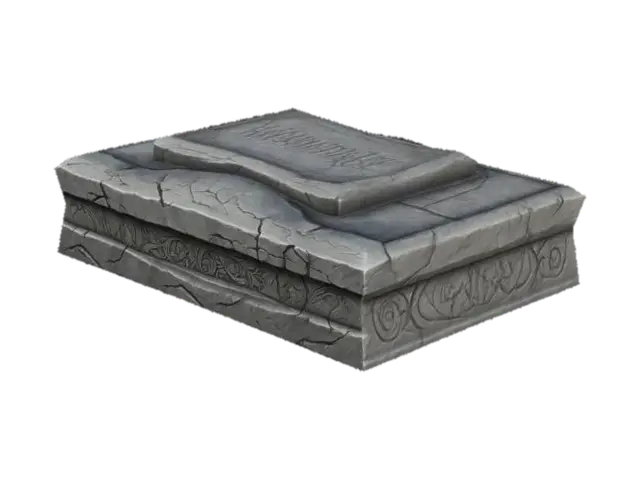 tombstone lying flat - Tomb 3D model, vytvořený pomocí AI