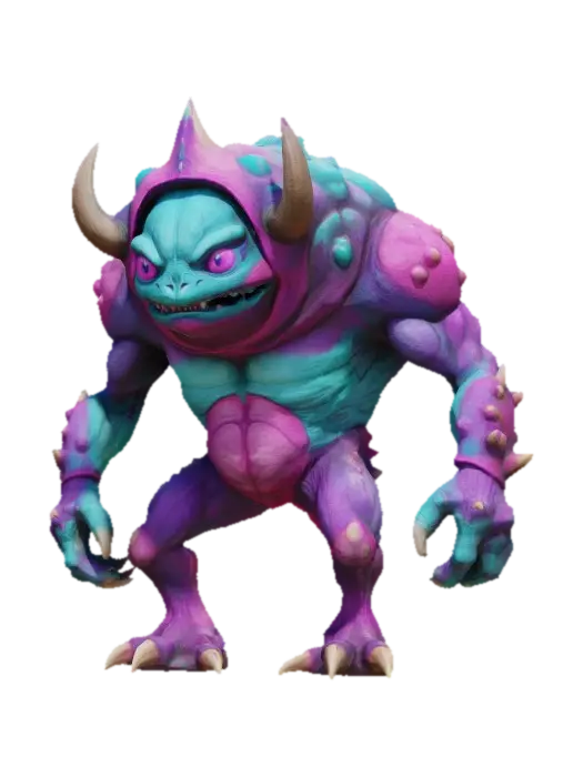 Night Stalker Beast - Shadow 3D model, vytvořený pomocí AI