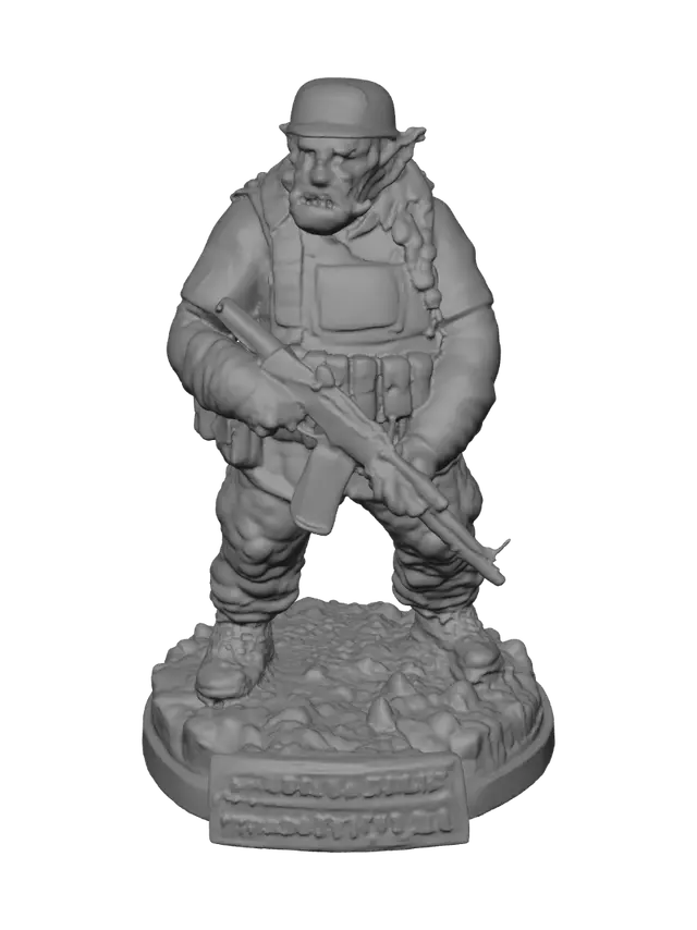 3D model for Orc Soldier in Russian Army Uniform
