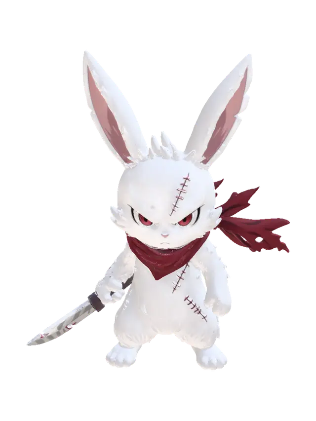 3D model for Crimson Stitch Bunny