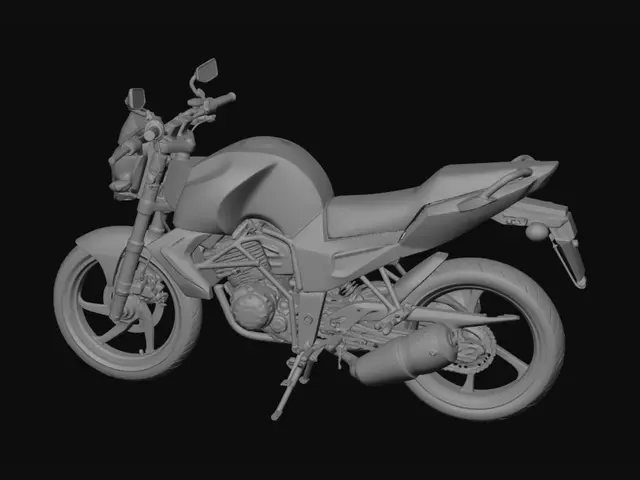3D model for Neon Lime Yamaha Street Bike