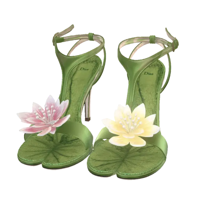 3D model for Emerald Bloom Strappy Heels