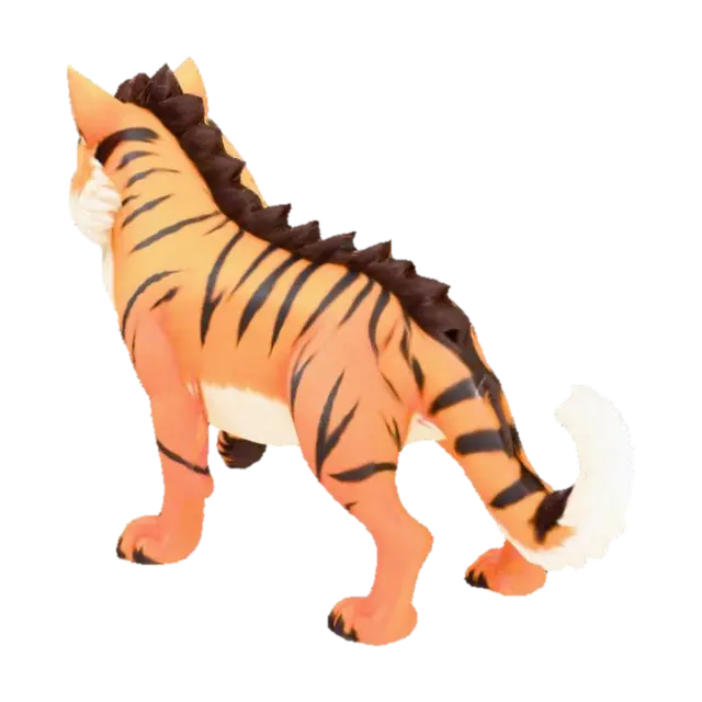 A majestic canine creature with a powerful, stocky build and four sturdy legs. Its… - Proud 3D model, vytvořený pomocí AI