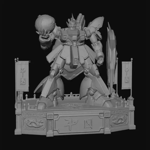 3D model for Crimson Dragon Mech of China