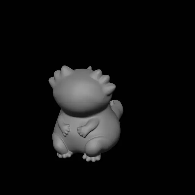 3D model for Smiling Green Dinosaur Plush