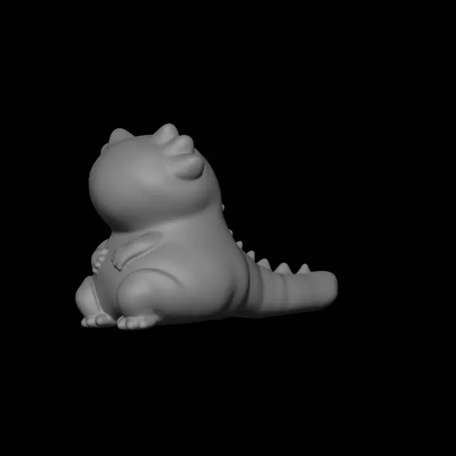3D model for Smiling Green Dinosaur Plush
