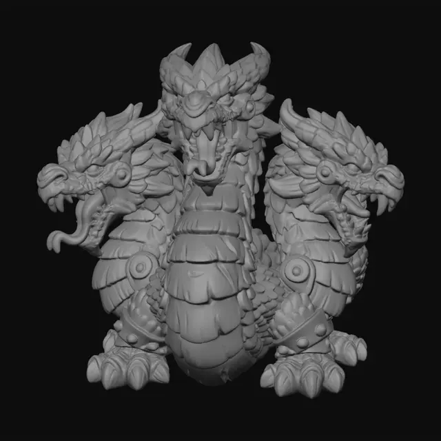 3D model for Three-Headed Dragon