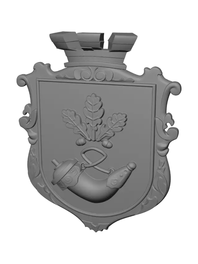 3D model for Oak and Gear Crest
