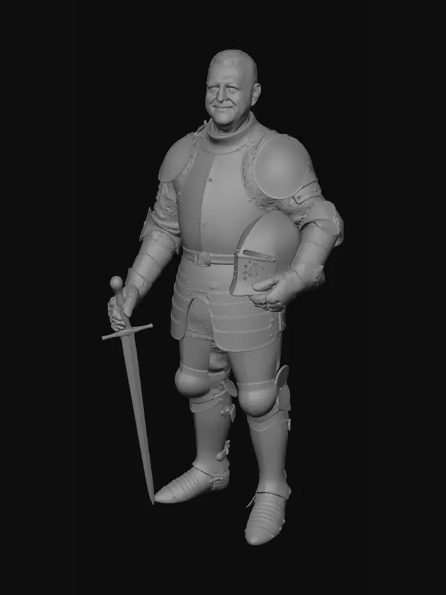 3D model for Modern Knight in Steel Armor