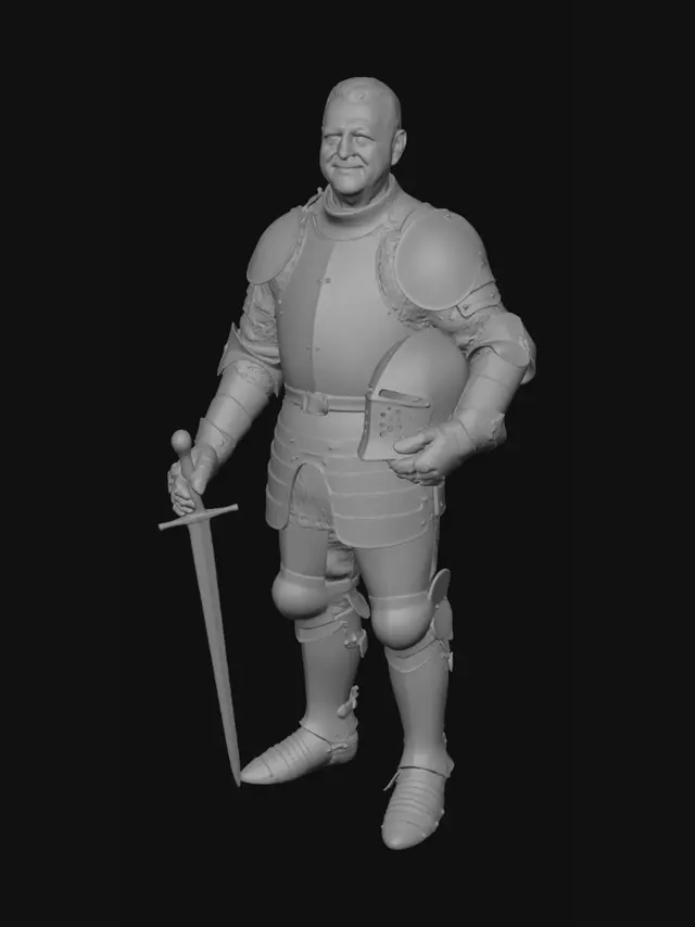 3D model for Modern Knight in Steel Armor