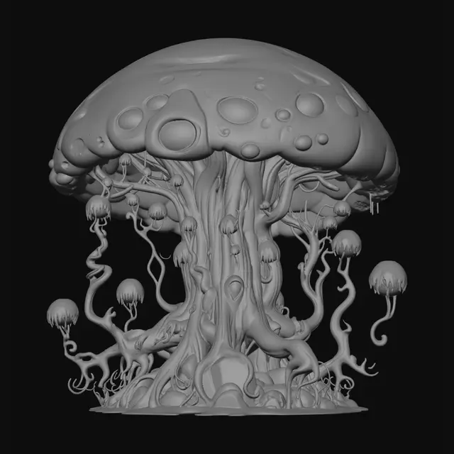 3D model for Verdant Mushroom Tree