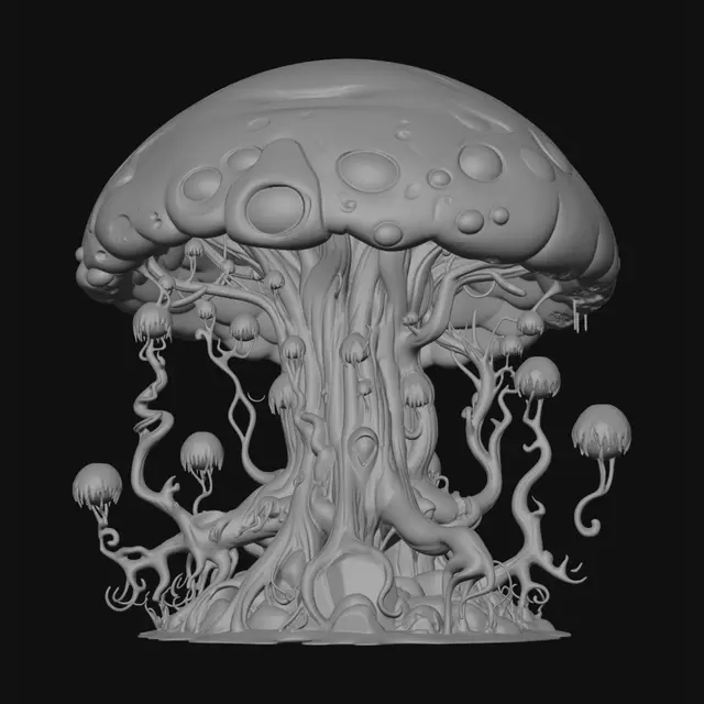 3D model for Verdant Mushroom Tree