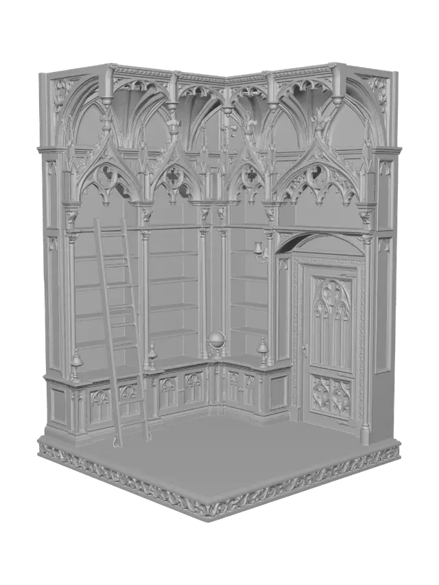 3D model for Gothic Library Miniature