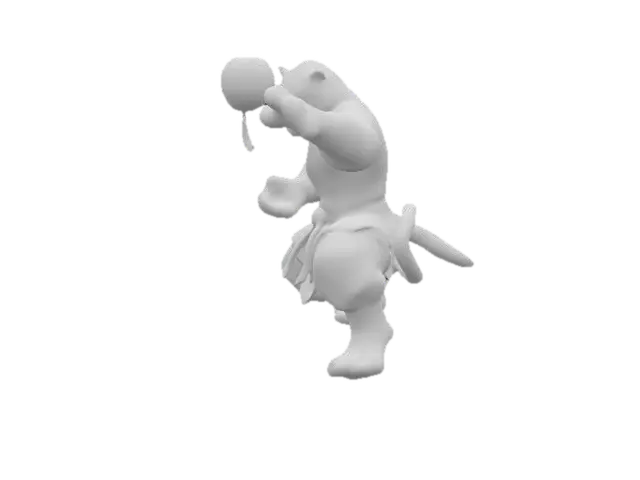 3D model for Tiger Warrior, #PBR#