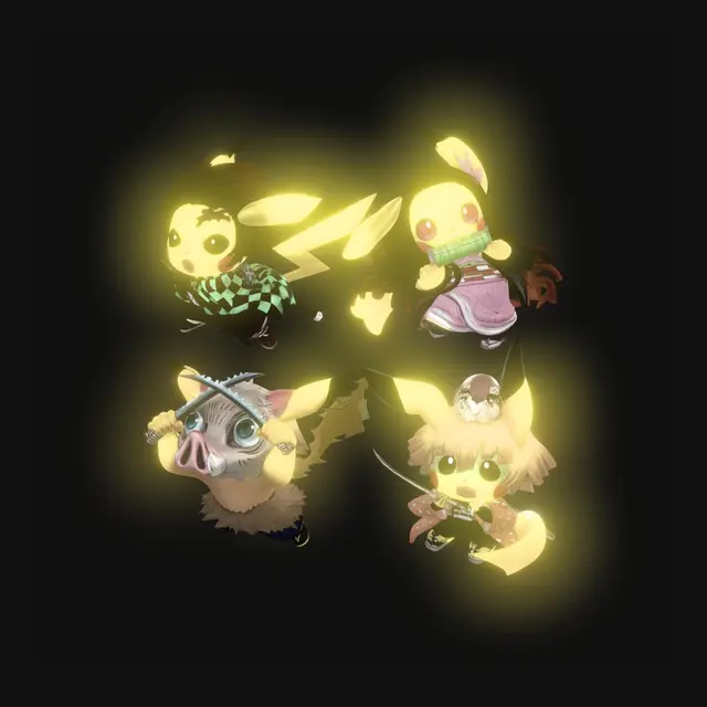3D model for Demon Slayer Pikachu Quartet