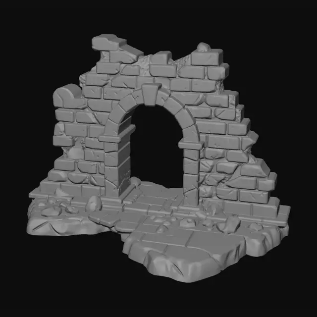 3D model for Ruined Stone Archway
