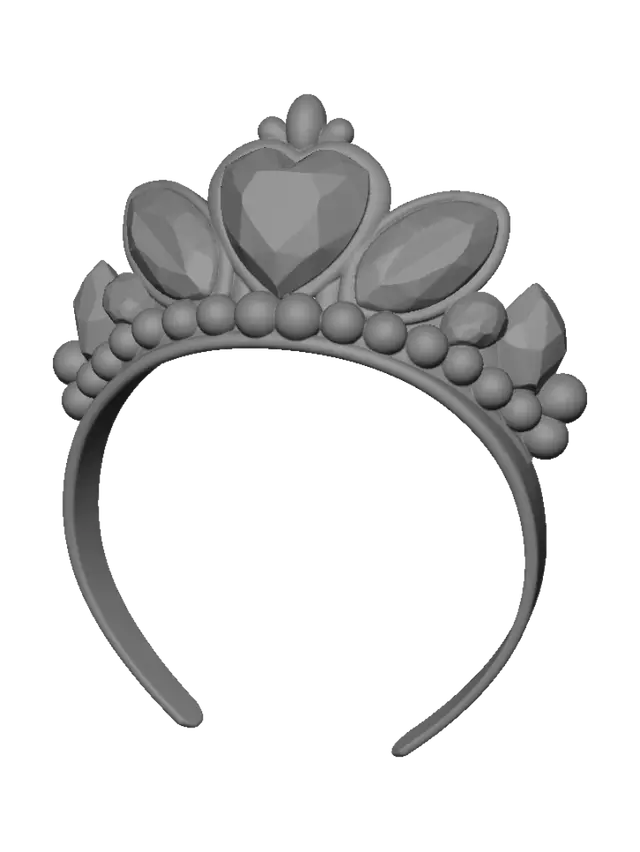 3D model for Pink Heart Gem Tiara