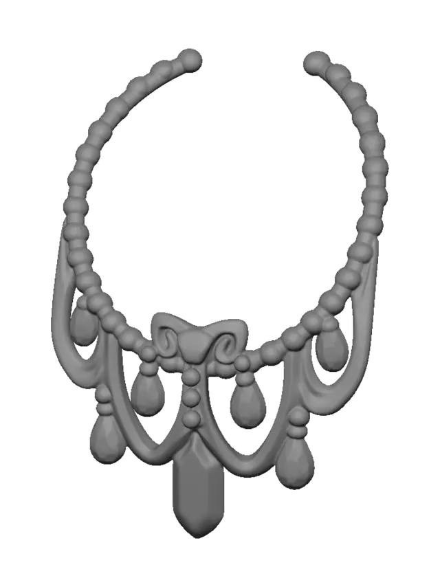 3D model for Amethyst Cascade Necklace