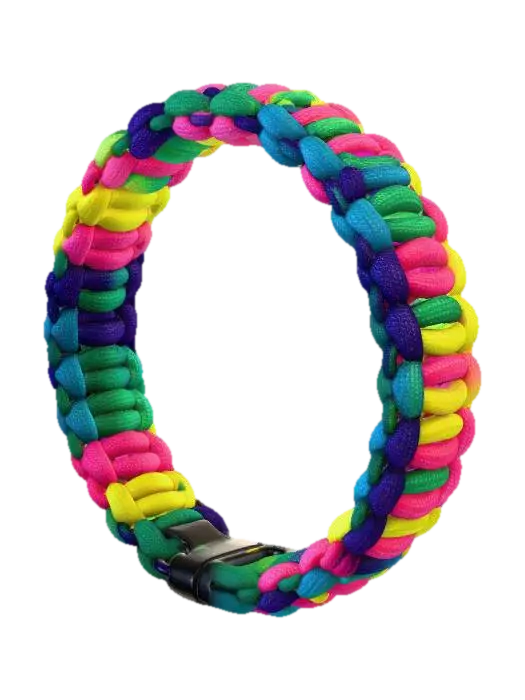 Rainbow Paracord Bracelet 3D model, vytvořený pomocí AI