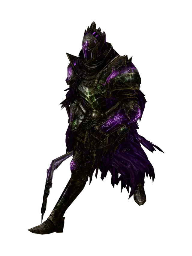 Cursed Gothic Knight 3D - Dramaticlighting-3D-modell, genererad av AI