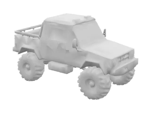 3D model for Low Poly all-terrain truck