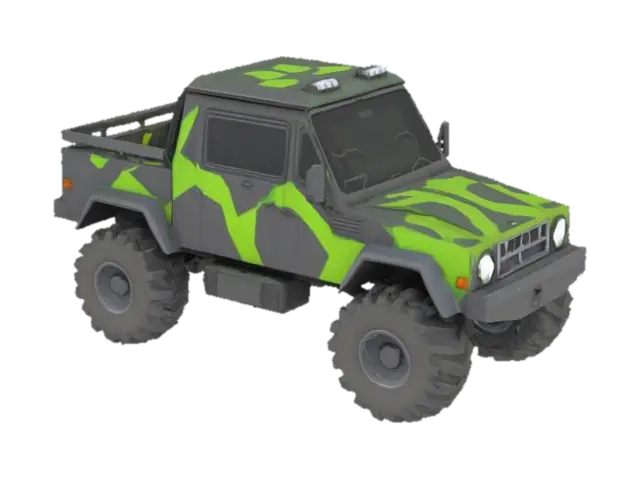 3D model for Low Poly all-terrain truck