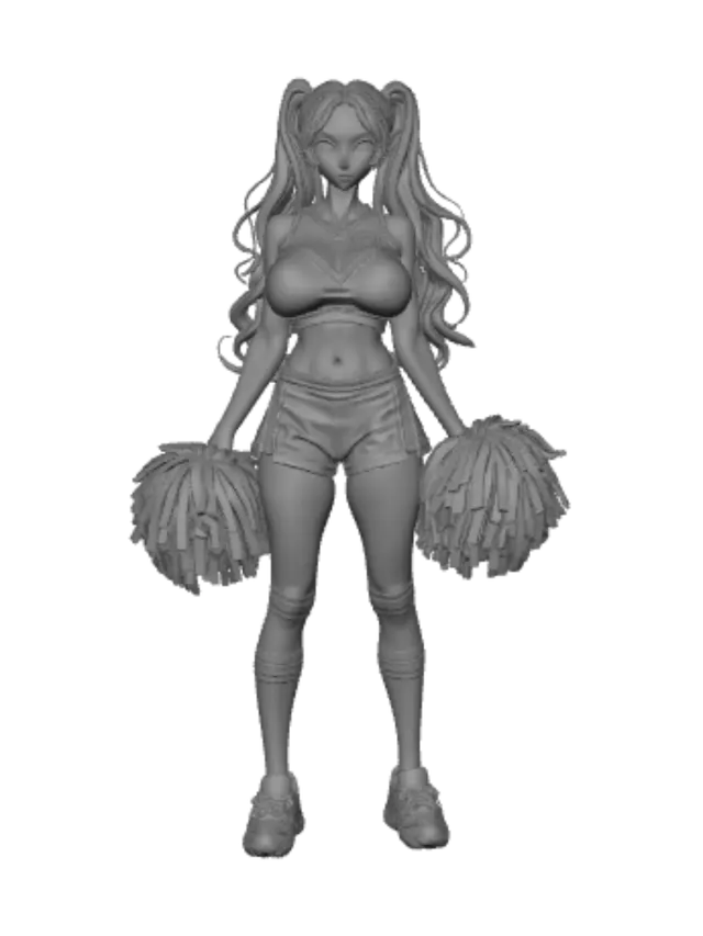 3D model for Azure Cheerleader on the Field
