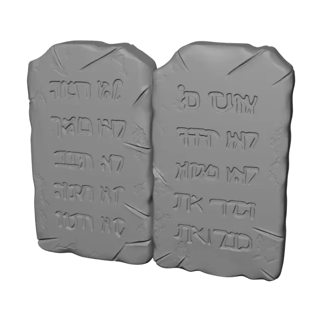 3D model for Two Tablets of the Law