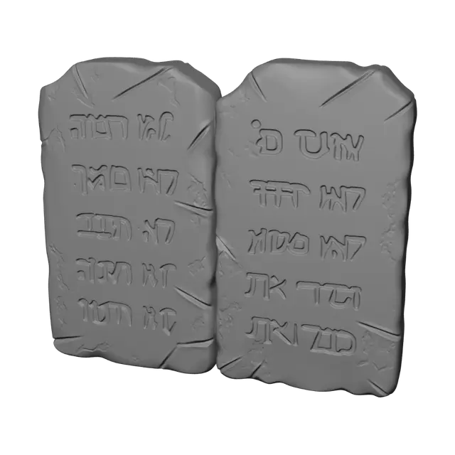 3D model for Two Tablets of the Law