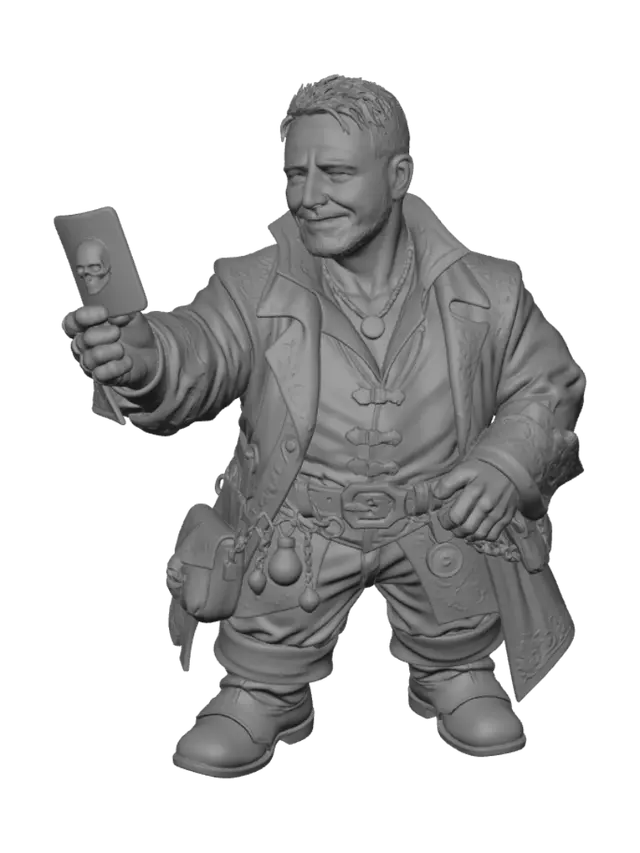 3D model for Skullbound Gambler