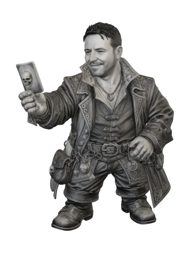 3D model for Skullbound Gambler