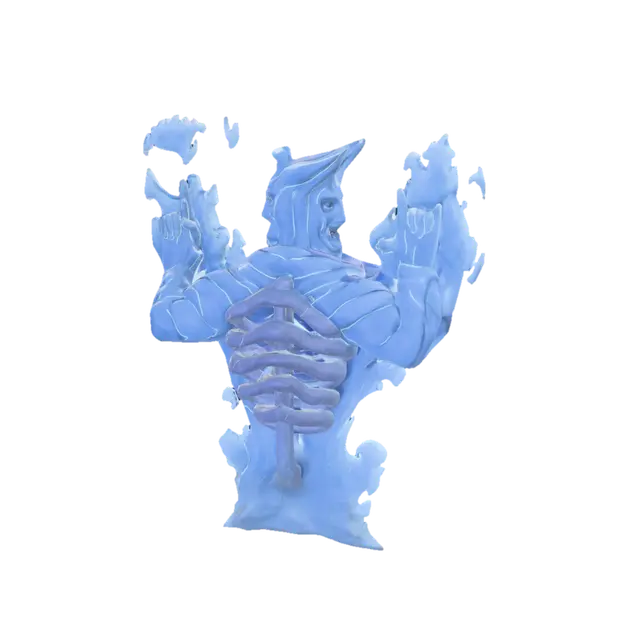 Neon Ribs Ascendant 3D model, vytvořený pomocí AI