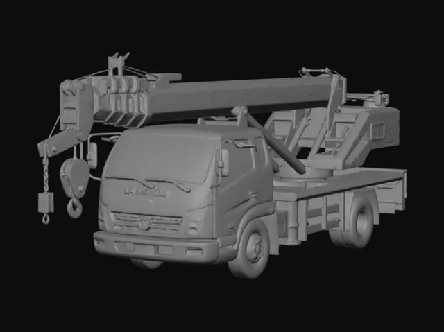 3D model for Crane in the Thunderstorm Over a Field of Flowers