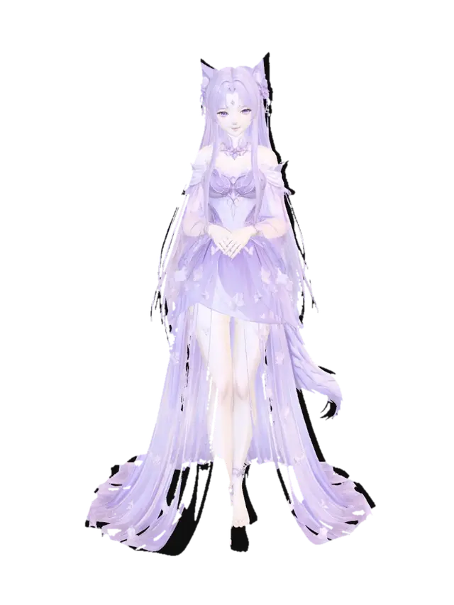 Lilac Moonlight 3D model, vytvořený pomocí AI