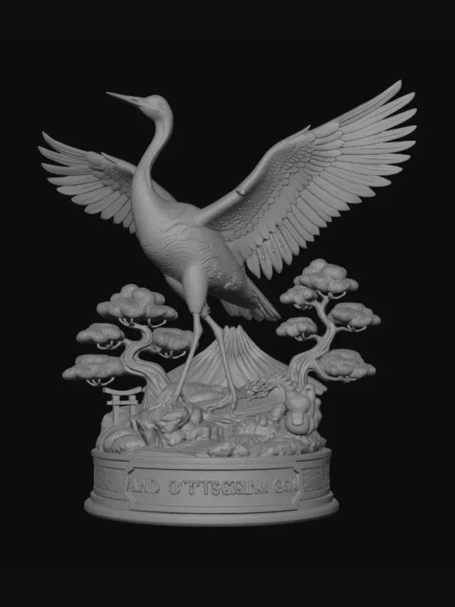 3D model for Crane of the Land of the Rising Sun